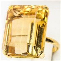 Jewelry 18kt Yellow Gold Citrine Cocktail Ring