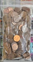 2lb 13oz Bag Of 90% Copper Lincoln Head Pennies