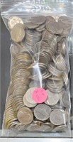 3lb 8oz  Bag Of Unsorted Jefferson Head Nickels