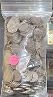3lb 2oz  Bag Of Unsorted Jefferson Head Nickels