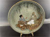 Antique 19th Century Japanese platter, brought bac
