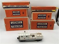 7 pcs Lionel Train Gondola,Tank,Caboose/box