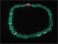 18" Malachite Gemstone Beaded Necklace