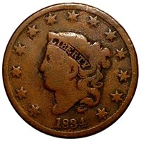 1834 Coronet Head Large Cent NICELY CIRCULATED