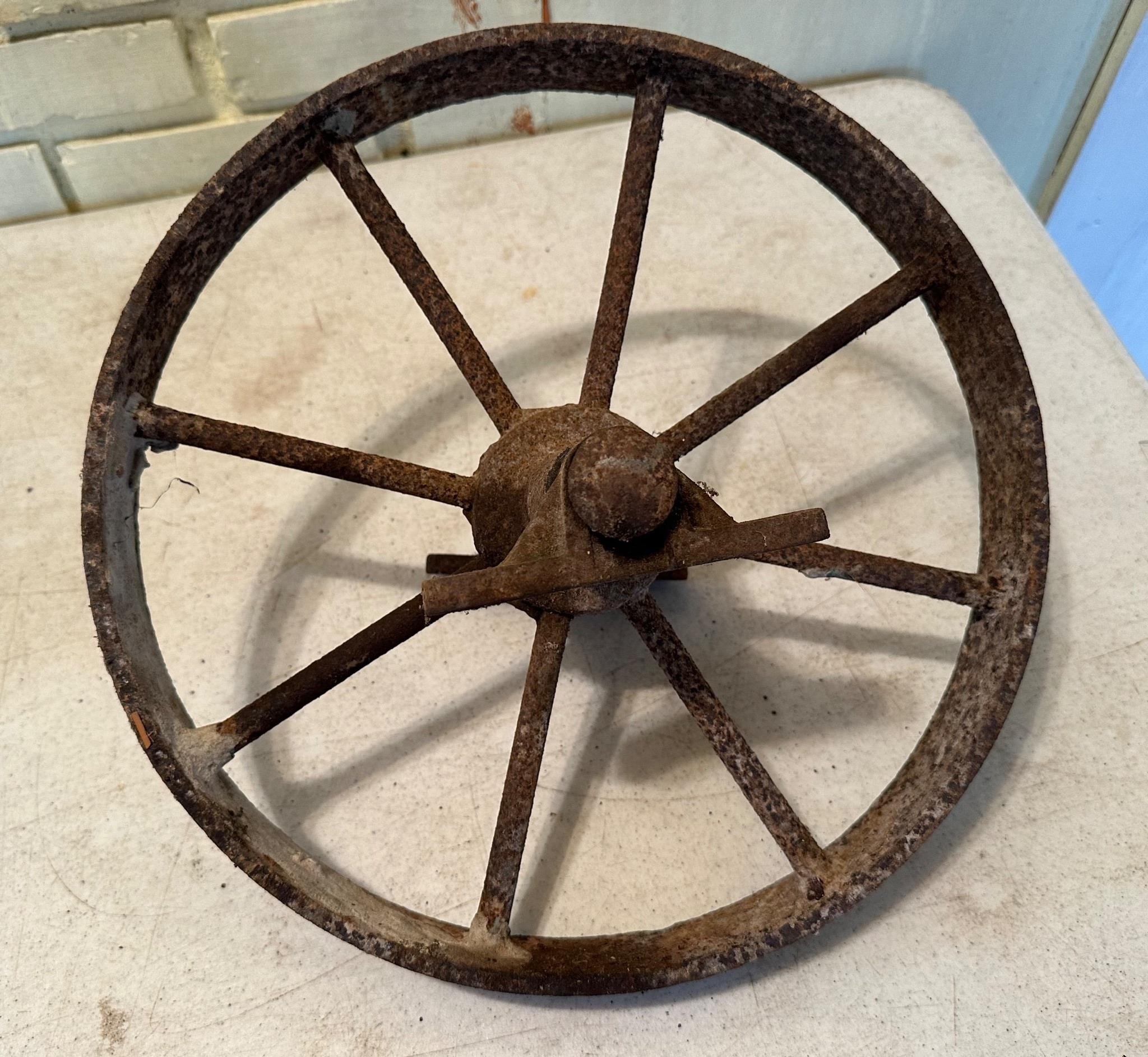 Antique Wheelbarrow Implement Wheel