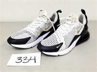 Men's Nike Air Max 270 White Gold Shoes - Size 11