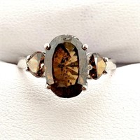 Certified PT950 Chocolate Diamond(3.63ct) Ring