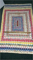 Hand stitched Quilt 46x72 some stains