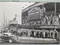 Photograph of Wrigley Field, home of the Chicago C