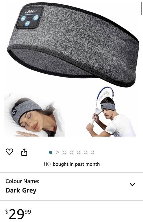 Sleep Headphones Bluetooth Headband, Voerou