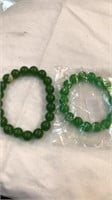2 glass bead bracelets