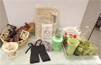 PITCHERS, TRAY, CUPS, DECOR ITEMS....