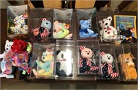 Large lot of Beanie Babies - many in the case wite