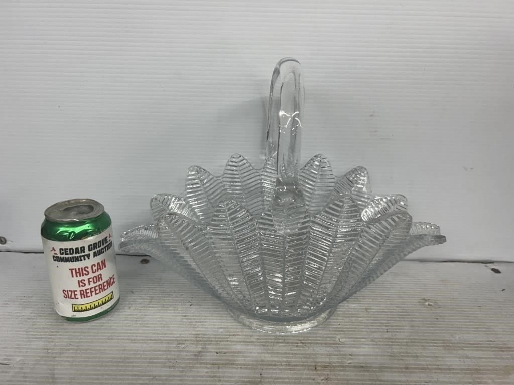 Glass decorative basket