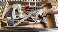 Tools, hammer, trowels, staple gun, tape measure