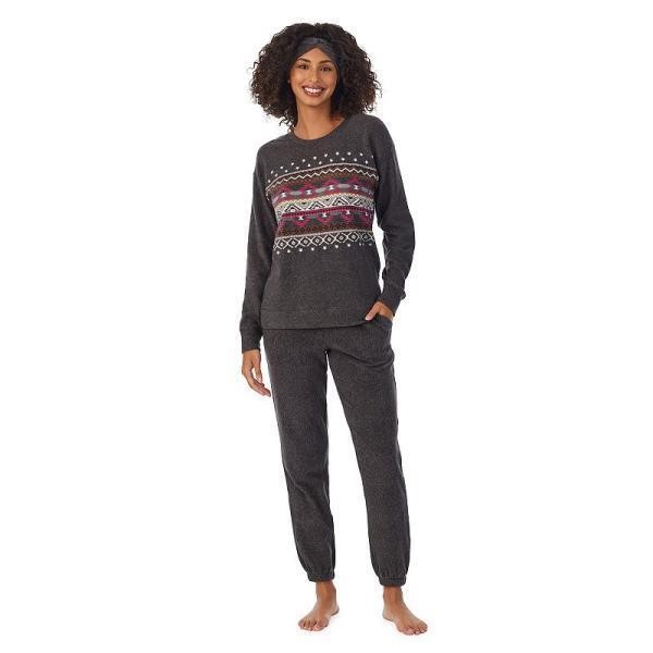 Women's Cuddl Duds 3-pc. Pajama XL Long Grey $52