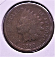 1866 INDIAN HEAD CENT F