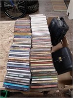 Large group of music CDs