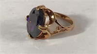 Cocktail Ring with Large Purple Stone