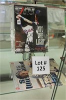 2 autographed baseball magazines: