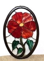 Stained Glass Rose Window Panel
