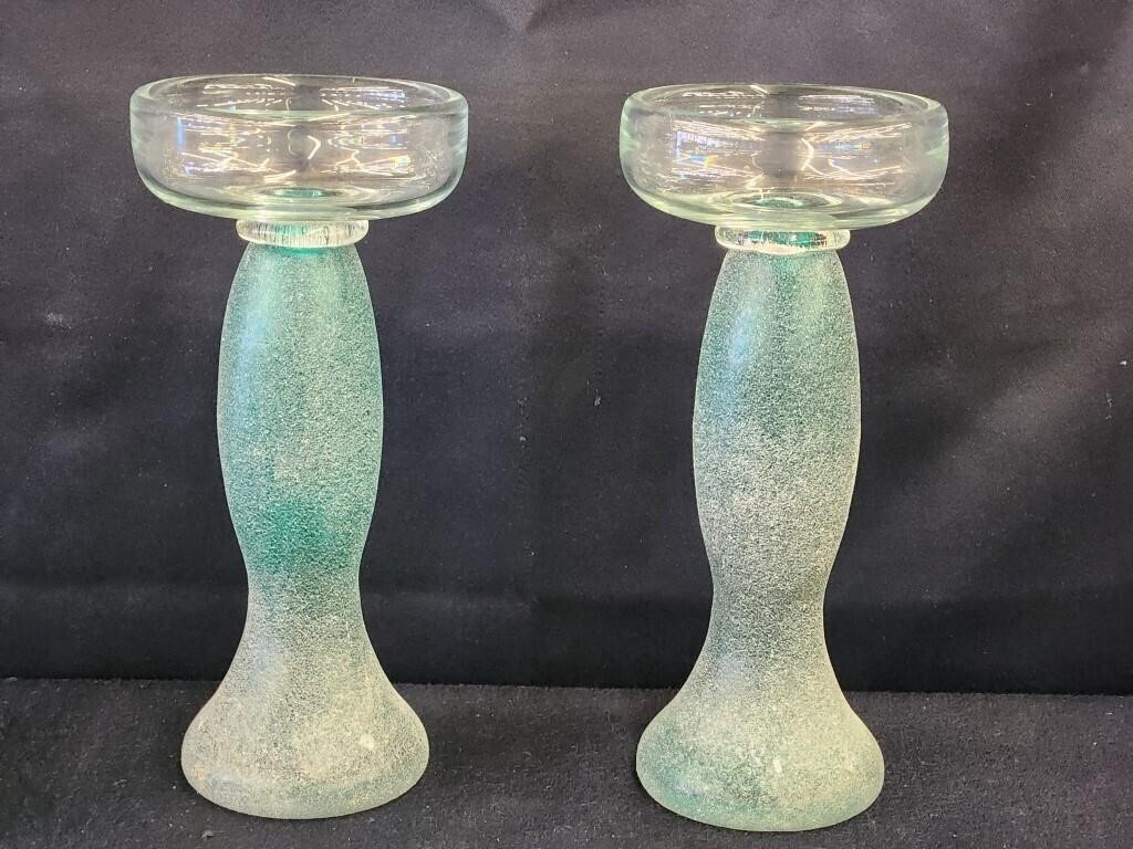 PAIR OF DECORATIVE CANDLE STANDS