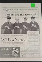Camel cigarette advertising.