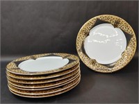 Cheetah American Atelier Gold Hue Dinner Plates