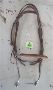 Leather headstall w/ hackamore