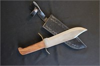 Wood Handle Clip Point Knife