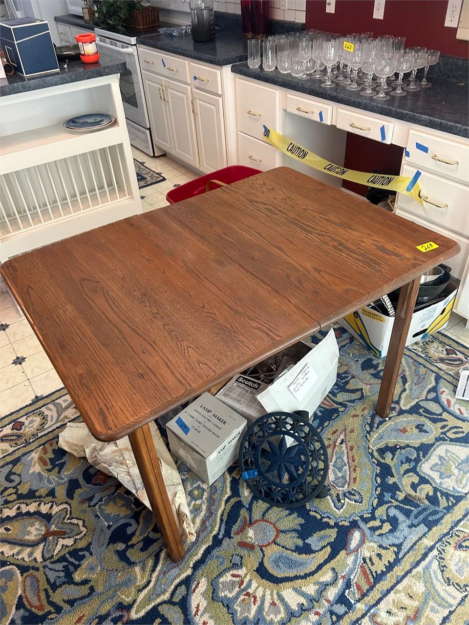 Wood dining table