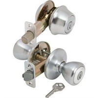 Kwikset Tylo Entry/Deadbolt Combo Satin Chrome