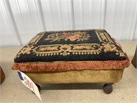 Needlepoint Stool 10" x 13" As Is