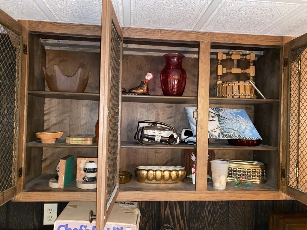 CONTENTS OF BASEMENT CABINET INCLUDING MOSTLY HOME