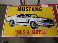 Repop Ford Mustang Parts & Service Tin Sign