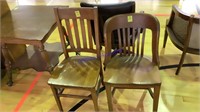 2 oak chairs