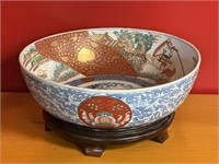 Great Monumental Japanese Imari Bowl 19th Cent
