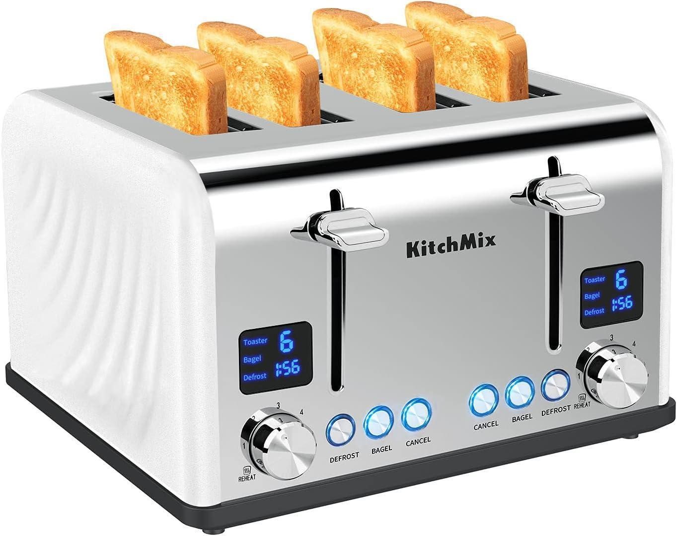 4-Slice LCD Timer Toaster