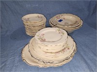 VINTAGE HOMER LAUGHLIN VIRGINIA ROSE PLATES, BOWLS