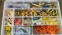 Plano Box Full of Rubber Worms & Baits