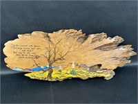 Landscape Painted Wood Wall Decor