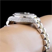 2.15ctw Diamond Rolex DateJust Watch Full Bust