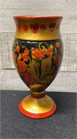 Russian Lacquered Goblet 6" High