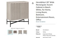 B9907 HennHart 28 Wide Rectangular Cabinet