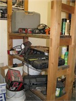 Shop shelf with misc power tools