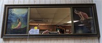 VTG Art Deco Mirror w/Indian Women Portraits