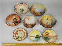 LOT OF (8) HAND-PAINTED NORITAKE DISHES