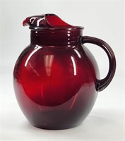 VINTAGE CRANBERRY GLASS PITCHER