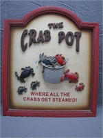 Vintage "The Crab Pot" Decorative Wall Sign