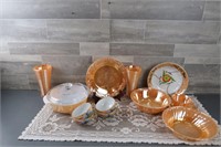PEACH LUSTRE DISHES / MISC.